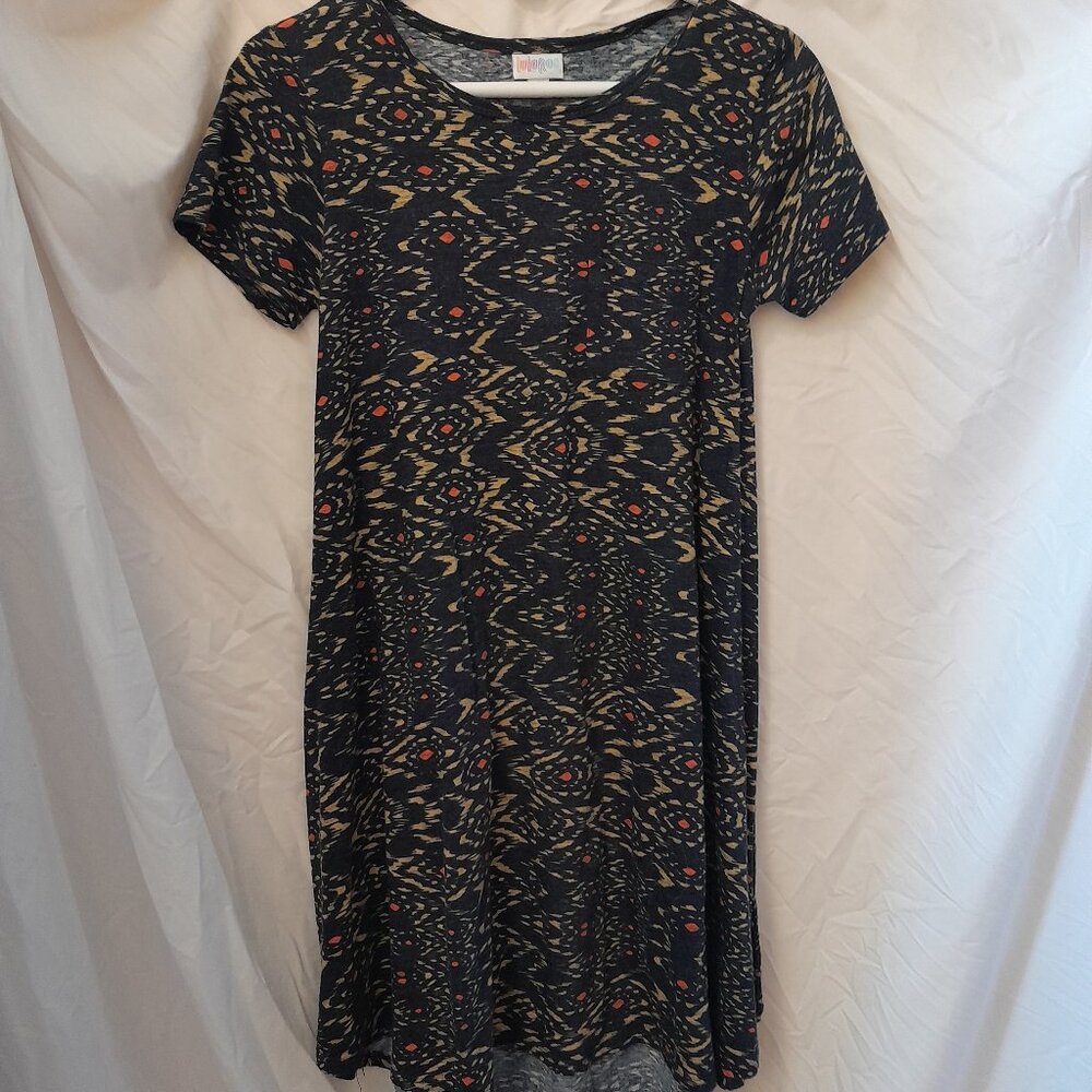 Vintage LuLaRoe Carly high-low swing dress with geometric print - Picture 1 of 6